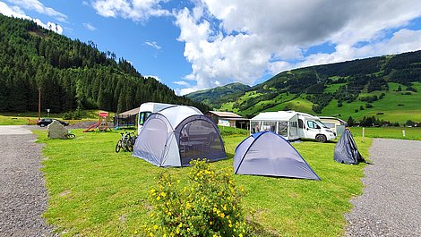 Zeltplätze beim Alpencamping Gerlos - Schönachhof